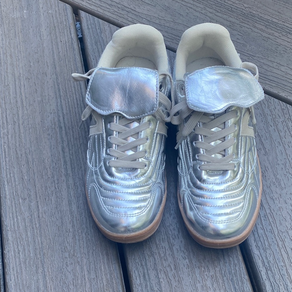 Women's Silver Athletic Shoes